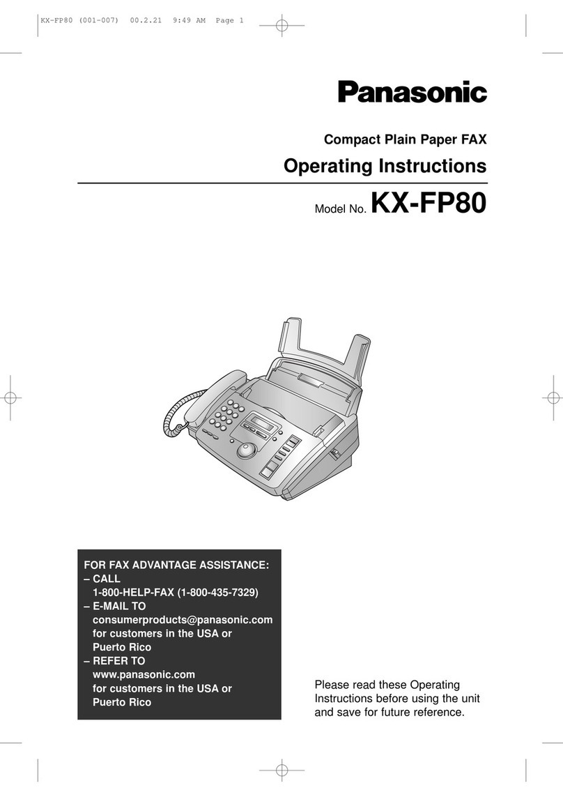 Panasonic KX-FP80 User manual