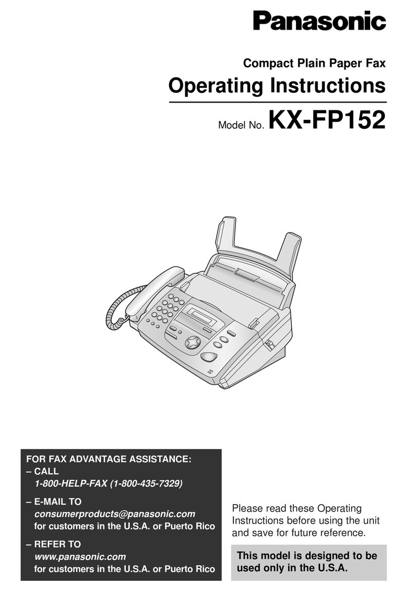 Panasonic KX-FP152 operating instructions