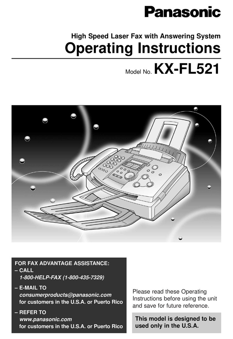 Panasonic KX-FL521 - B/W Laser - Fax operating instructions