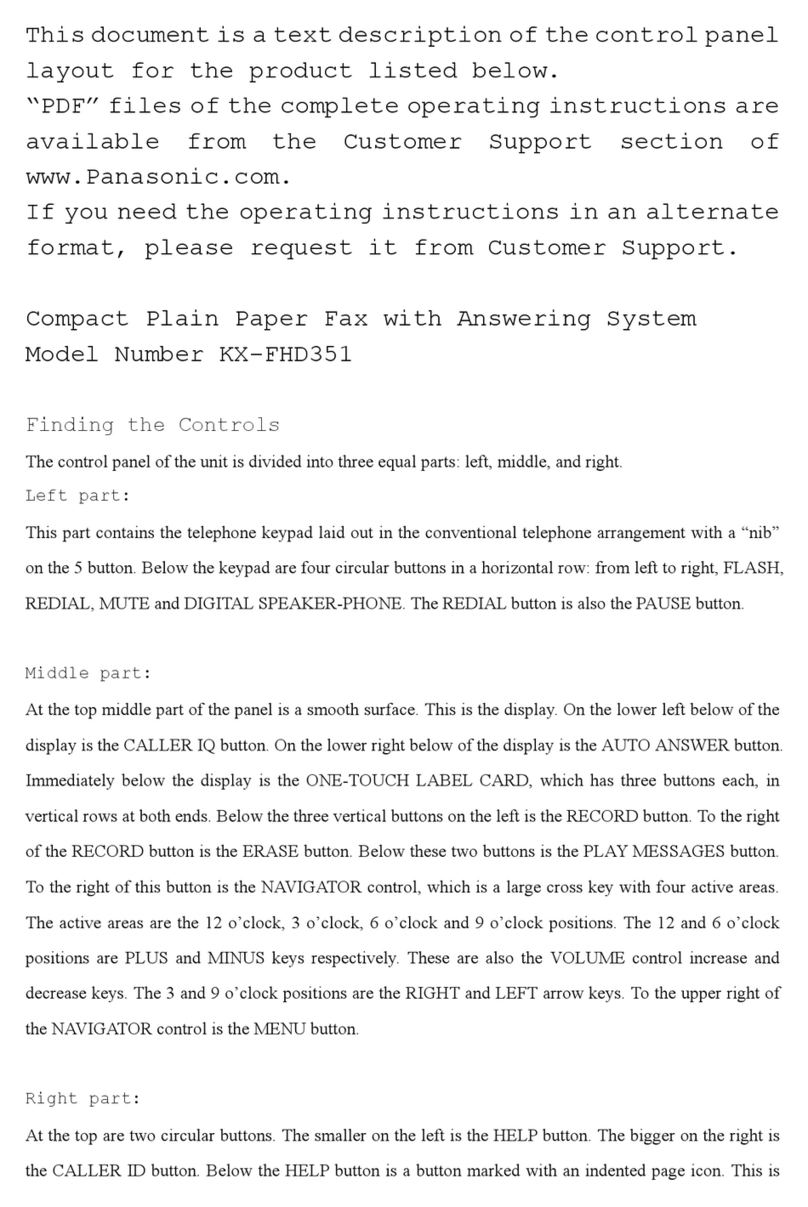 Panasonic KX-FHD351 Description