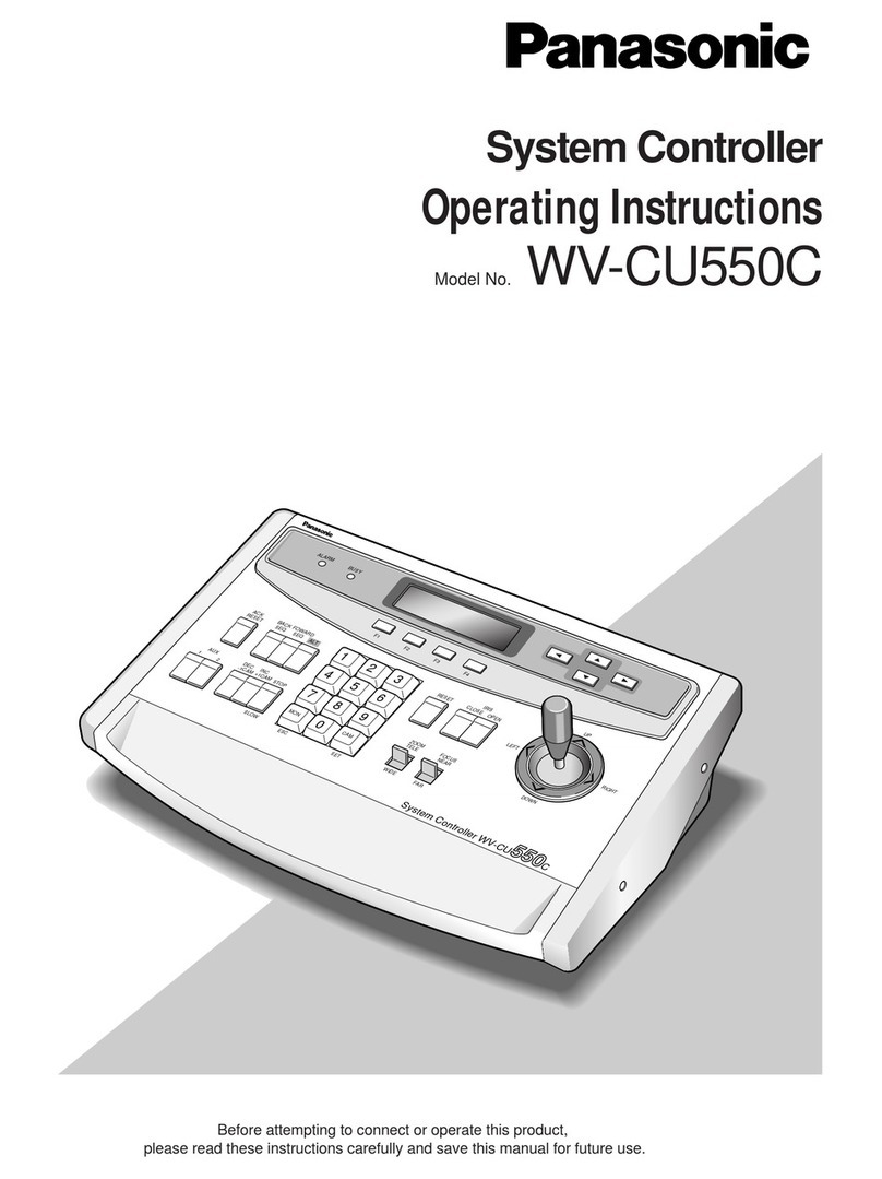 Panasonic WVCU550C - SYSTEM CONTROLLER UNIT operating instructions Panasonic WVCU550C - SYSTEM CONTROLLER UNIT operating instructions