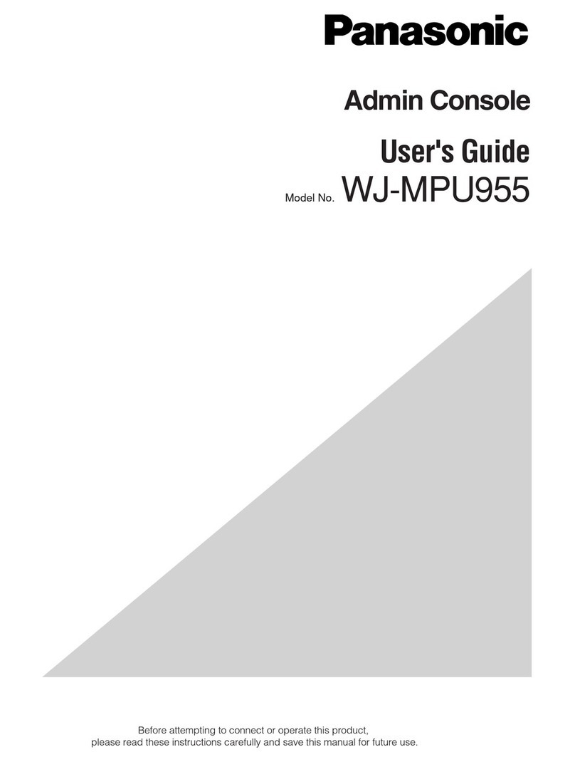 Panasonic WJMPU955 - PROCESSING UNIT - TMU User manual