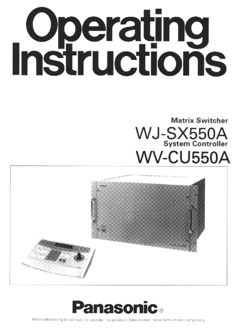 Panasonic WJSX550A - MATRIX SWITCHER operating instructions