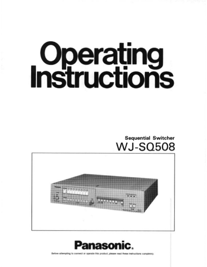 Panasonic WJSQ508 - SEQUENTIAL SWITCHER operating instructions