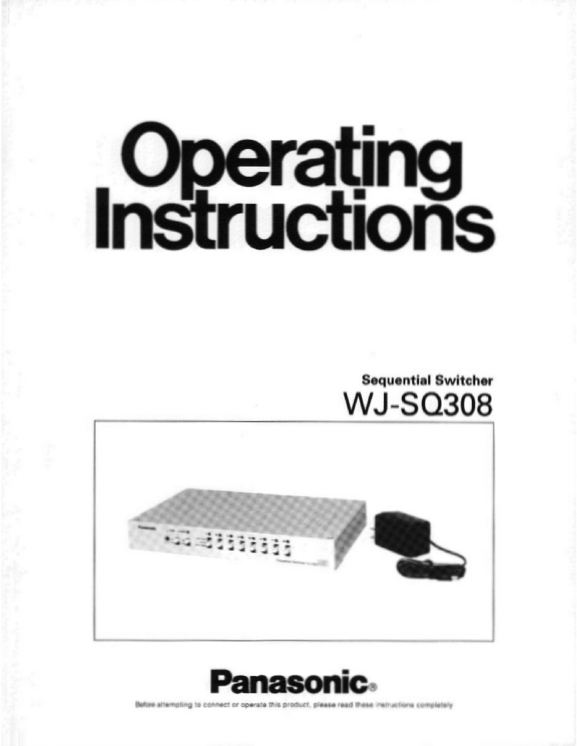 Panasonic WJSQ308 - SEQUENTIAL SWITCHER User manual