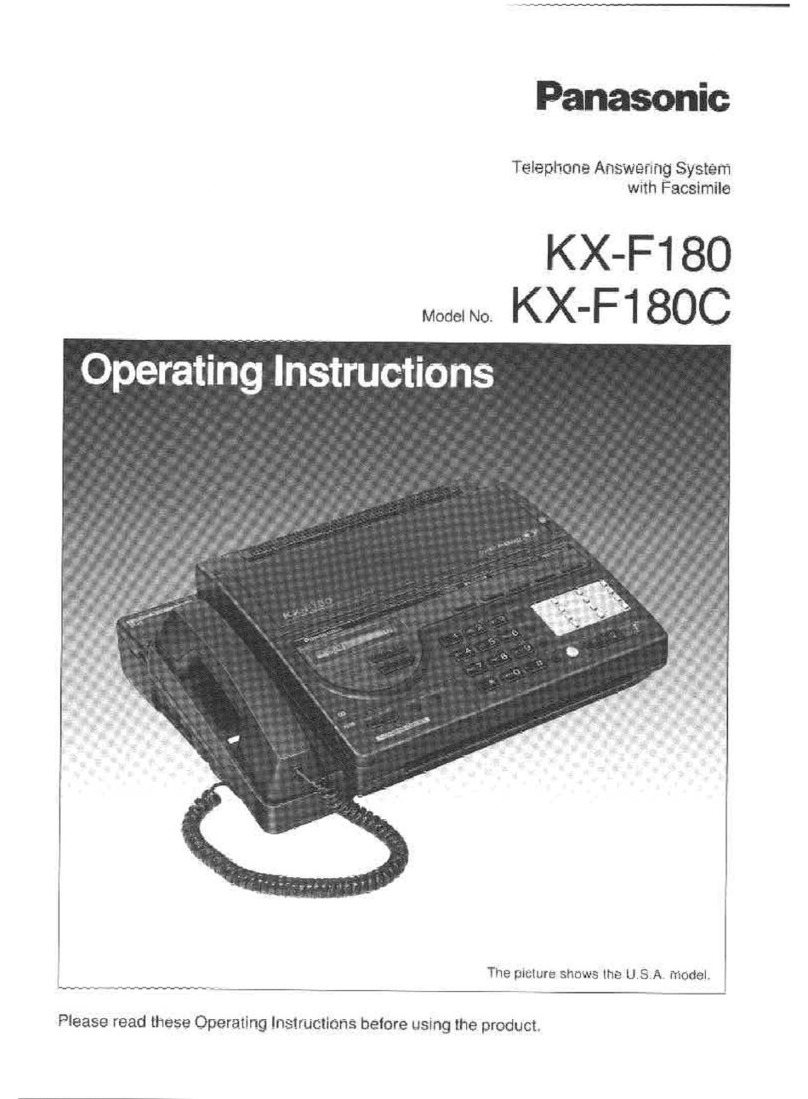 Panasonic KX-F180 User manual Panasonic KX-F180 User manual