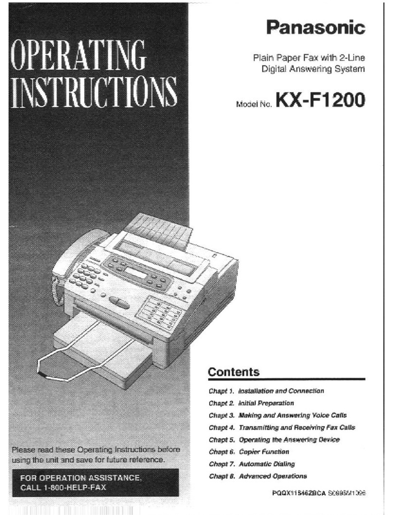 Panasonic KX-F1200 User manual