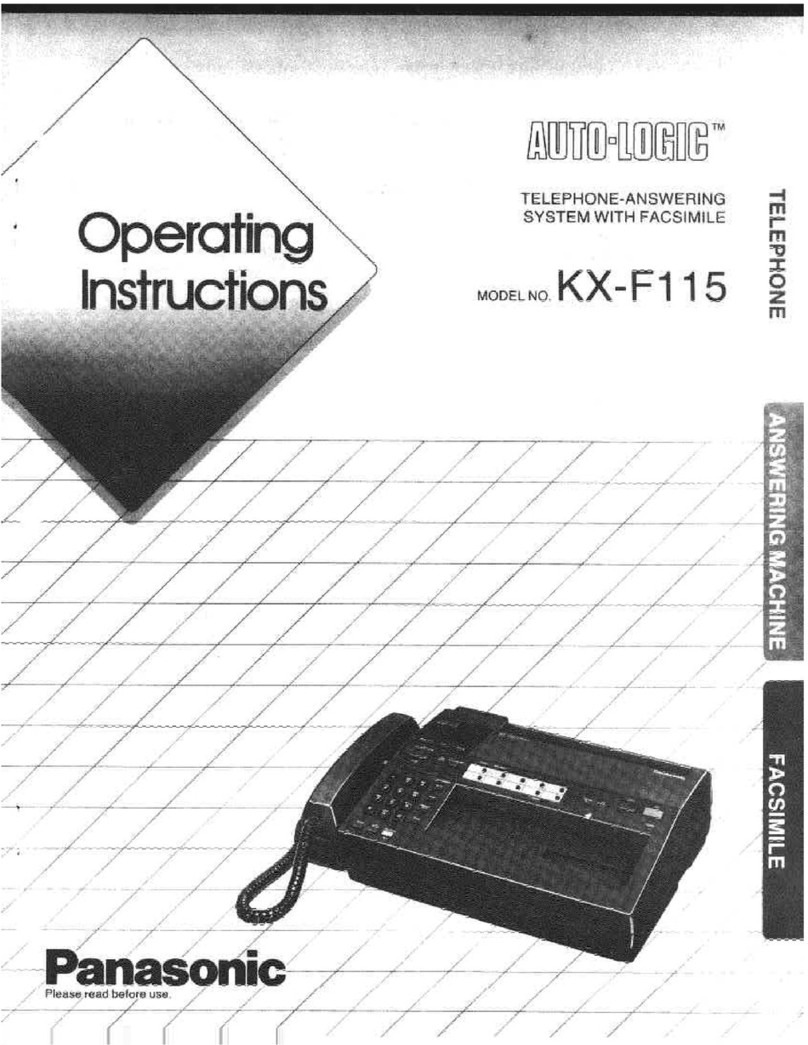 Panasonic Auto-Logic KX-F115 operating instructions
