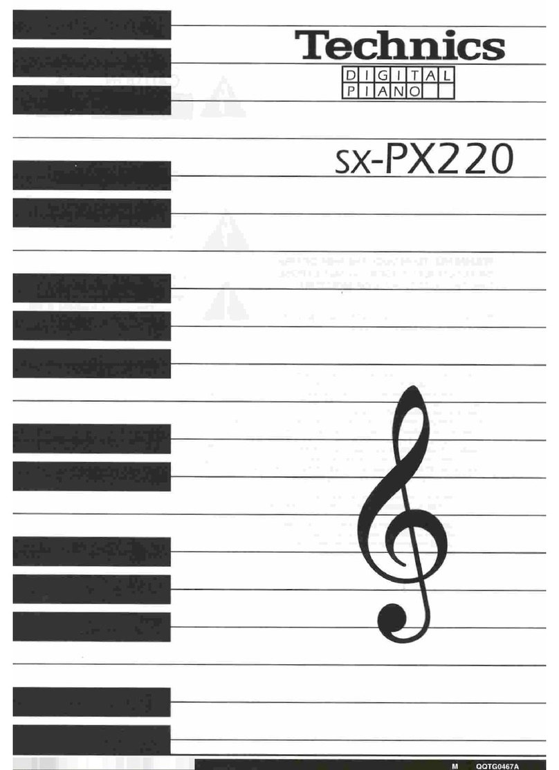 Technics SXPX220 - ELECTRONIC PIANO User manual
