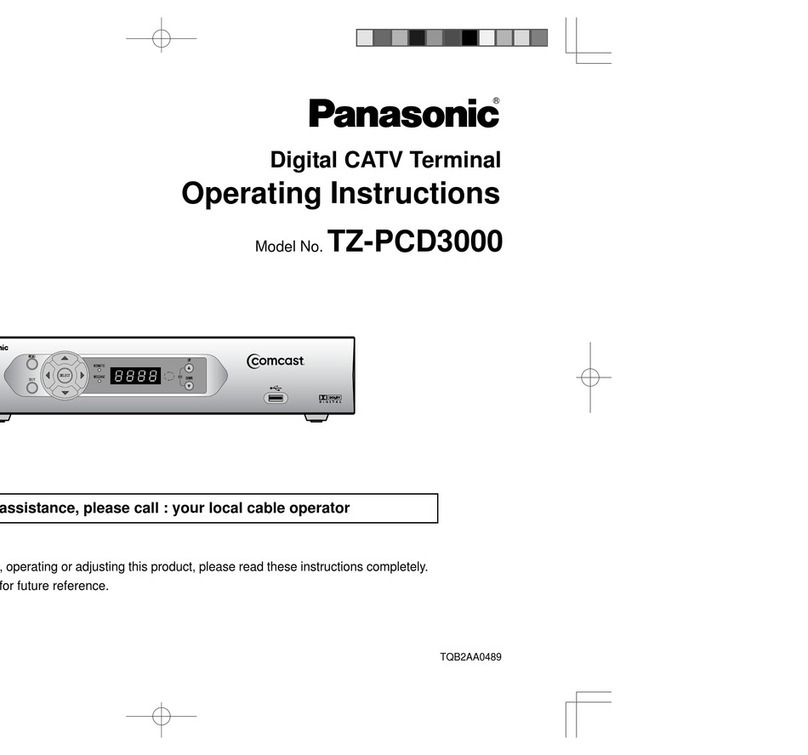 Panasonic Comcast TZ-PCD3000 User manual