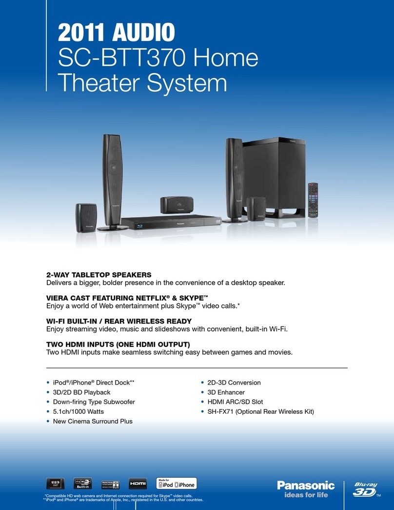 Panasonic SC-BTT370 User manual