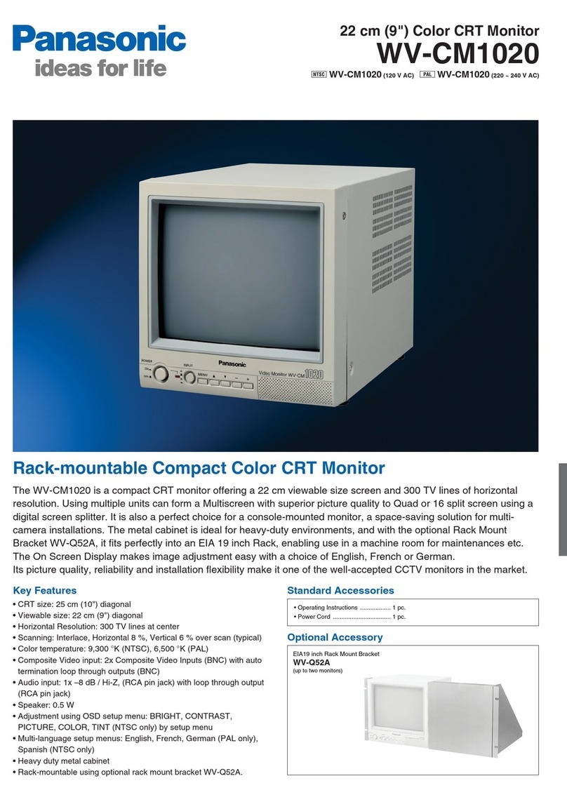 Panasonic WV-CM1020 User manual