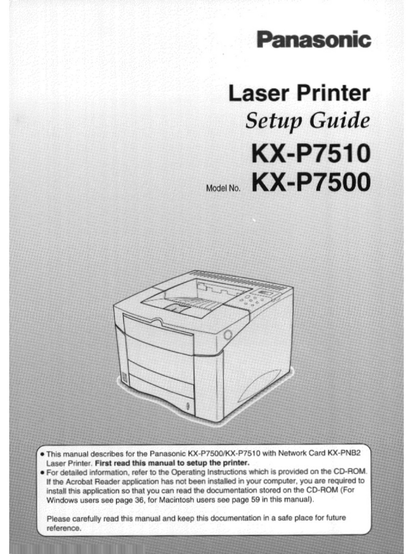 Panasonic KX-P7500 User manual Panasonic KX-P7500 User manual