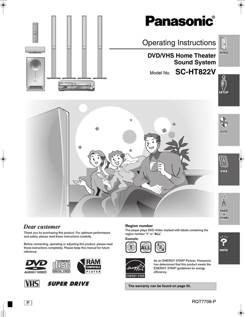 Panasonic SC-HT822 operating instructions