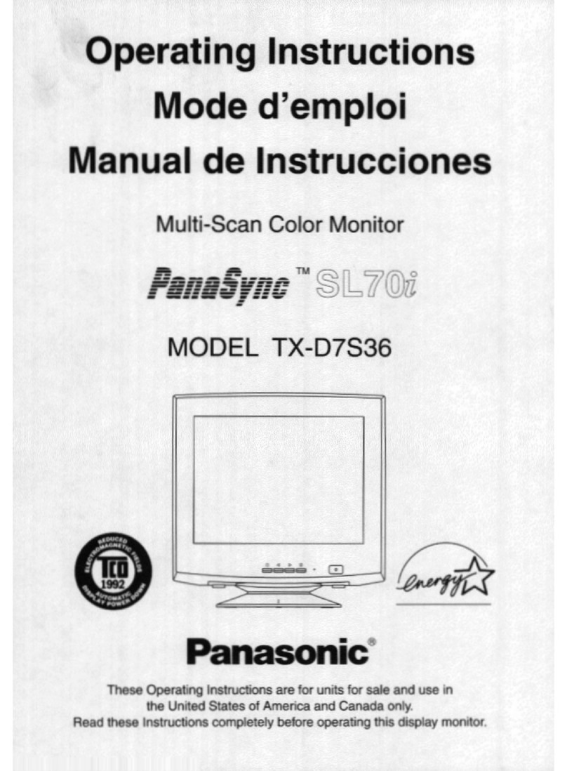 Panasonic PANASYNC TX-D7S36 User manual
