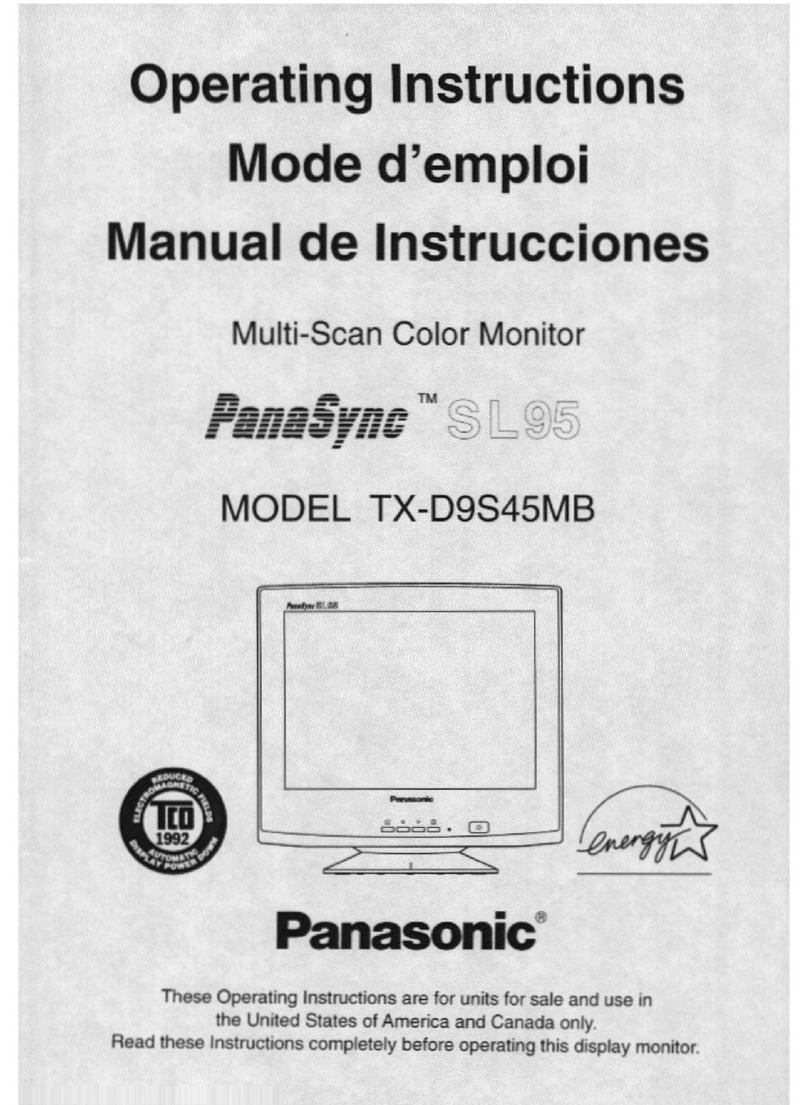 Panasonic PANASYNC TX-D9S45MB User manual