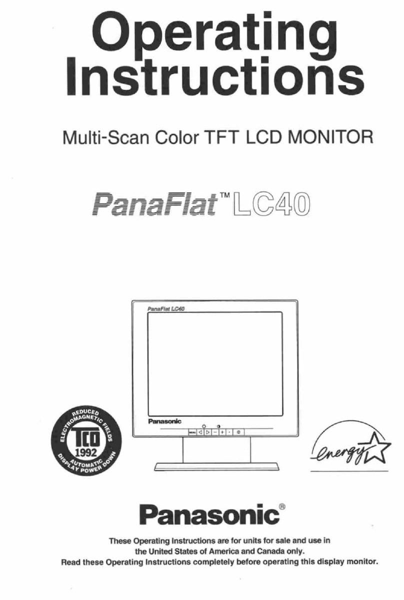 Panasonic PANAFLAT LC-40 User manual Panasonic PANAFLAT LC-40 User manual