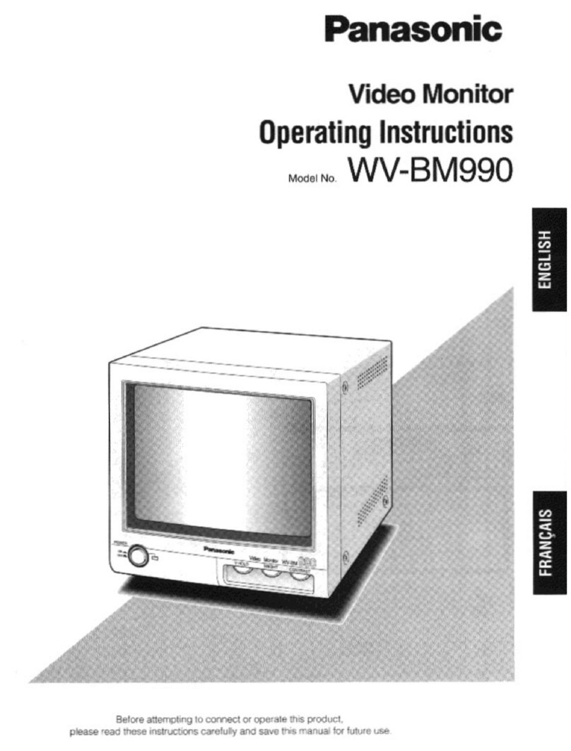 Panasonic WVBM990 - VIDEO MONITOR User manual