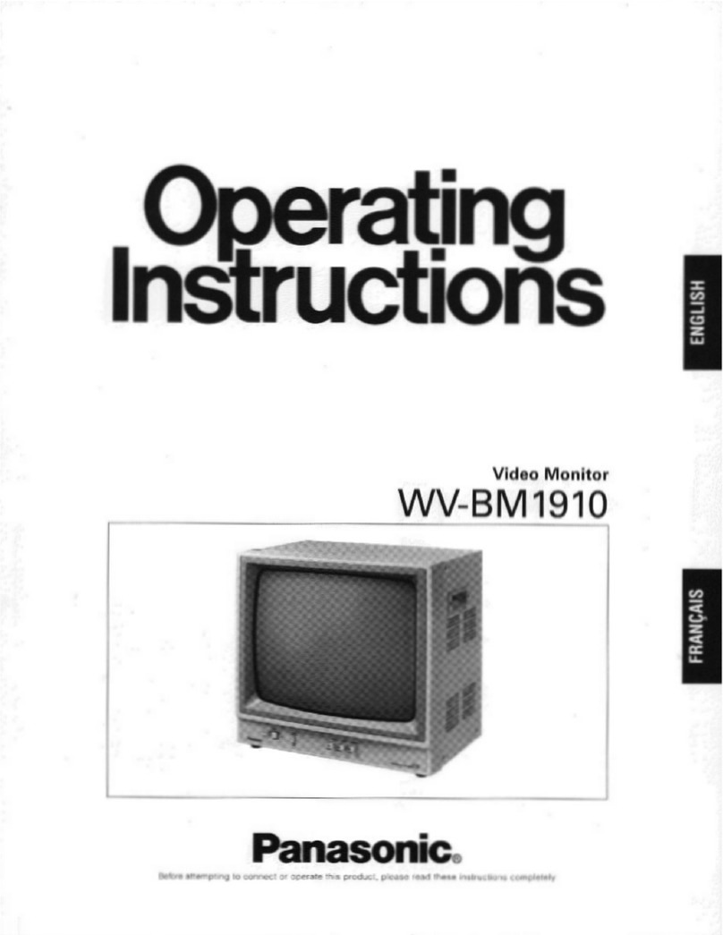 Panasonic WVBM1910 - VIDEO MONITOR User manual