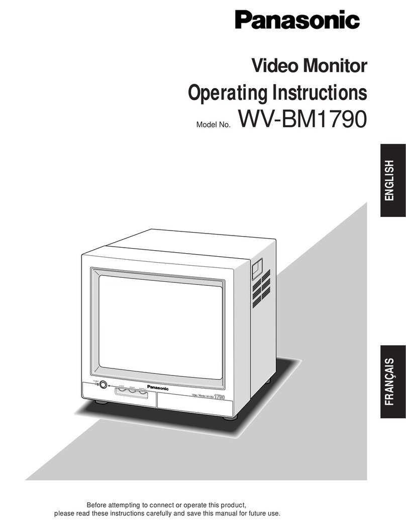 Panasonic WVBM1790 - B/W VIDEO MONITOR operating instructions