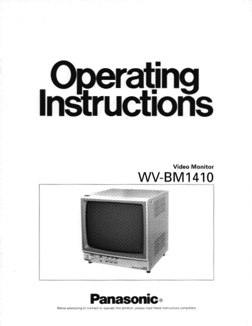 Panasonic WVBM1410 - B/W MONITOR User manual