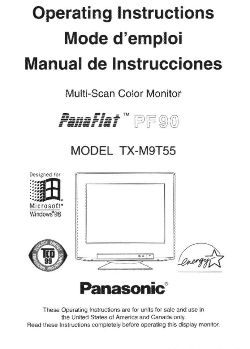 Panasonic PanaFlat PF90 User manual Panasonic PanaFlat PF90 User manual