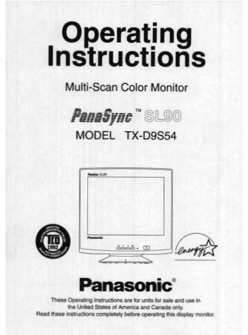 Panasonic PANASYNC TX-D9S54 User manual