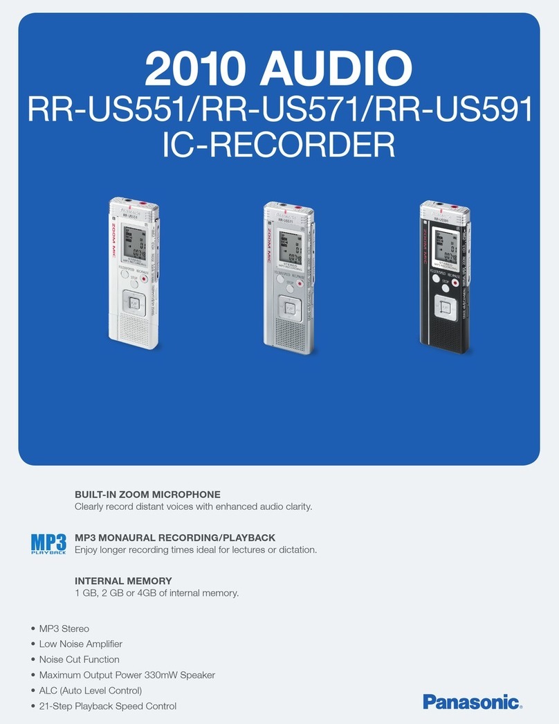 Panasonic RRUS551 - IC RECORDER User manual