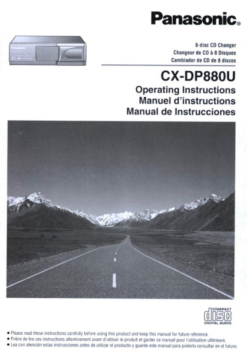 Panasonic CX-DP880U - CD Changer operating instructions Panasonic CX-DP880U - CD Changer operating instructions