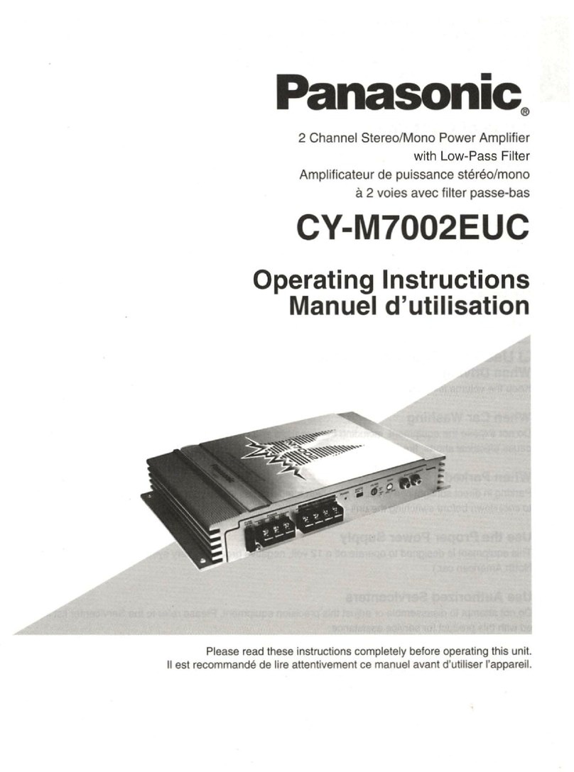 Panasonic CYM7002EUC - AUTO POWER AMPLIFIER User manual