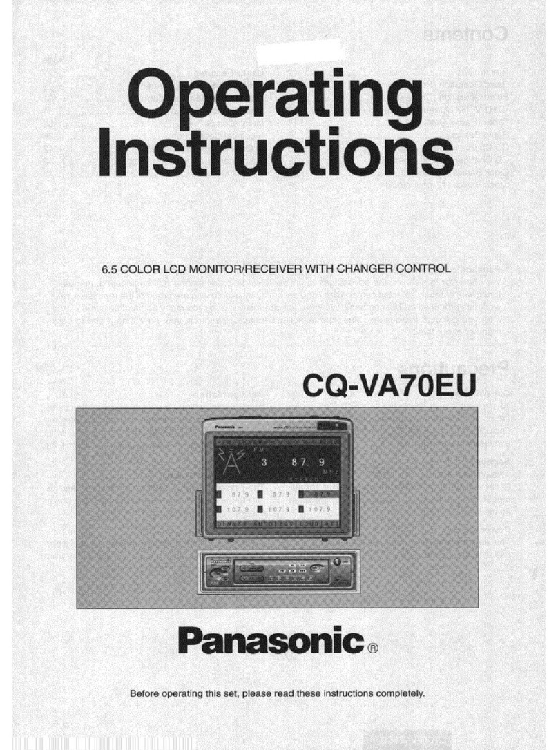 Panasonic CQVA70EU - CAR AUDIO/VIDEO SYS User manual
