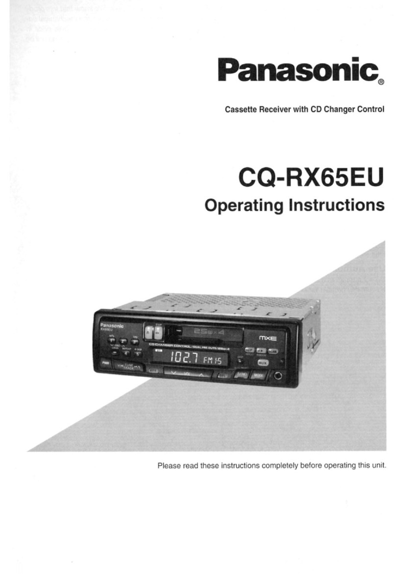 Panasonic CQRX65EU - AUTO RADIO/CASSETTE operating instructions