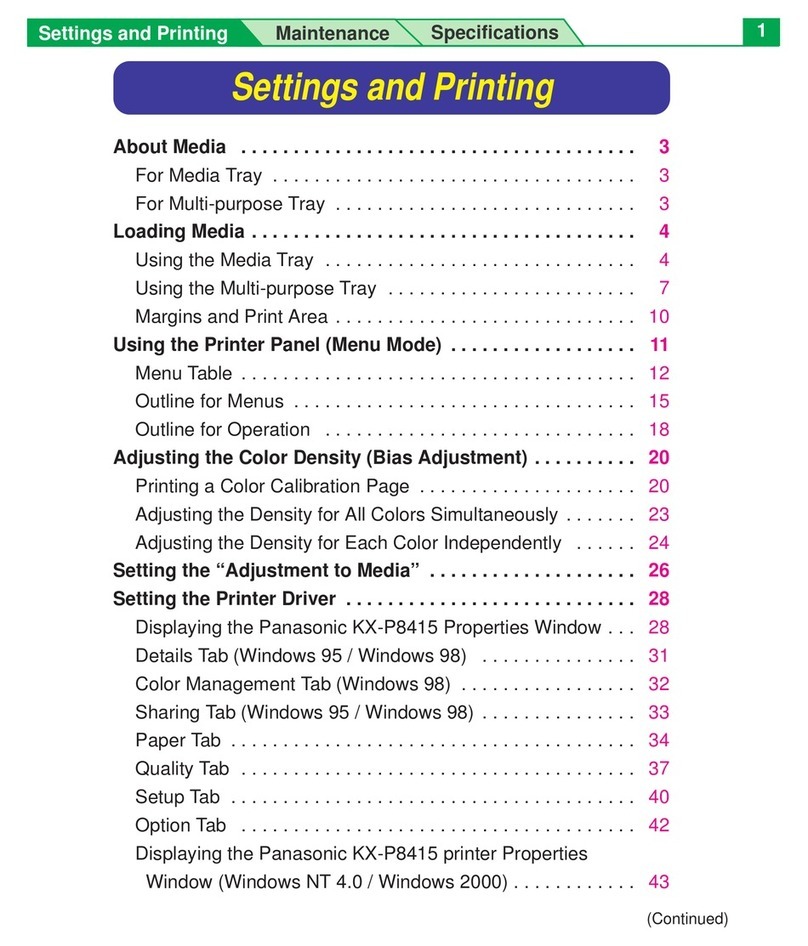 Panasonic KX-P8415 Service manual