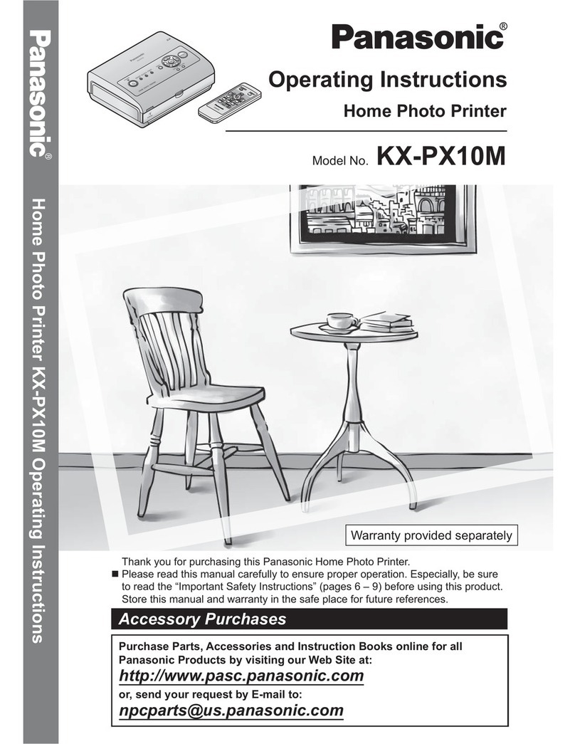 Panasonic KXPX10M - DIGITAL VIDEO PRINTER User manual