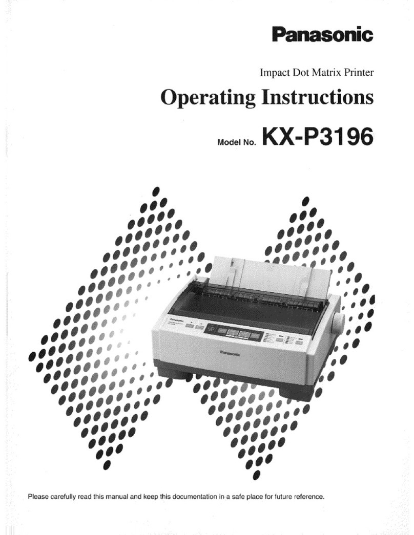 Panasonic KX-P3196 - KX-P 3196 B/W Dot-matrix Printer User manual