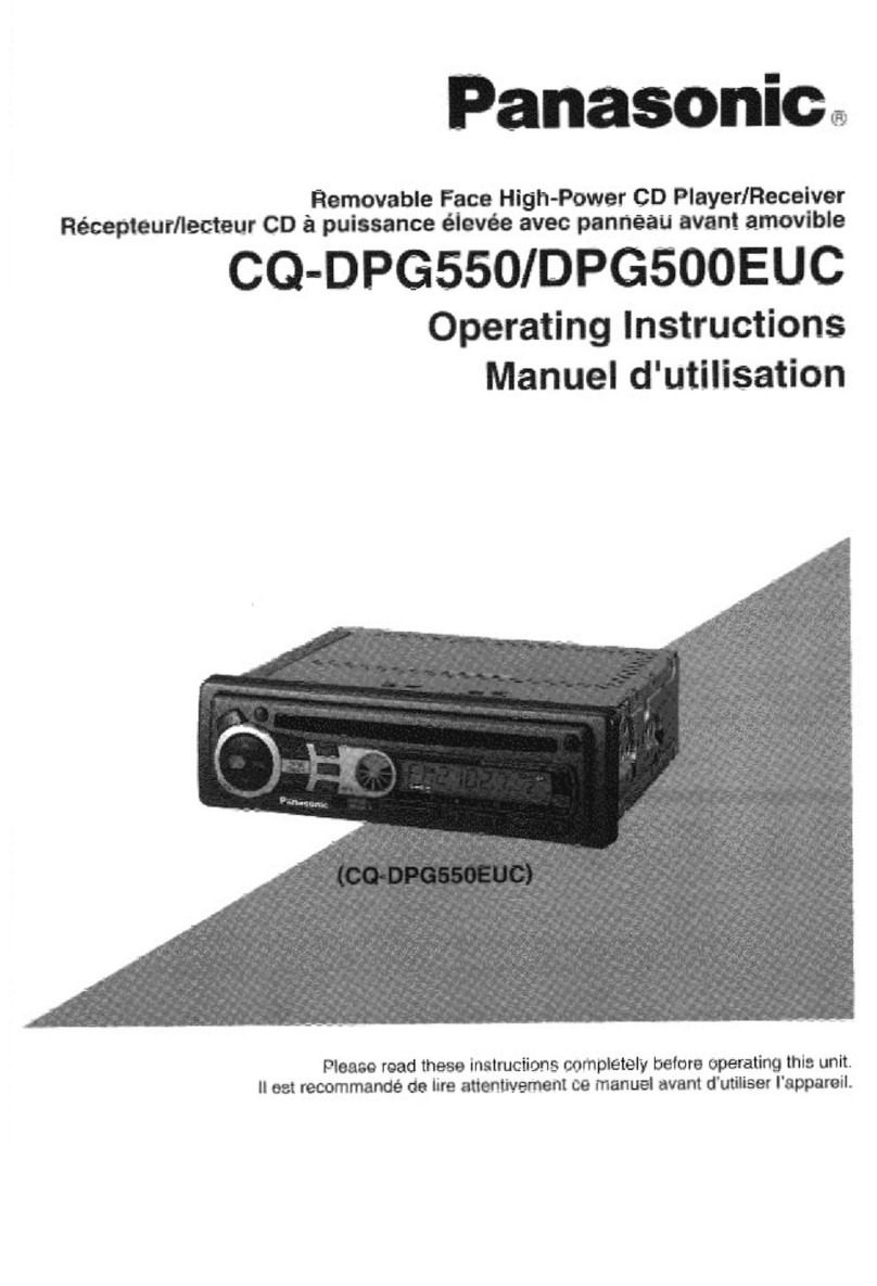 Panasonic CQDPG500EUC - AUTO RADIO/CD DECK operating instructions Panasonic CQDPG500EUC - AUTO RADIO/CD DECK operating instructions