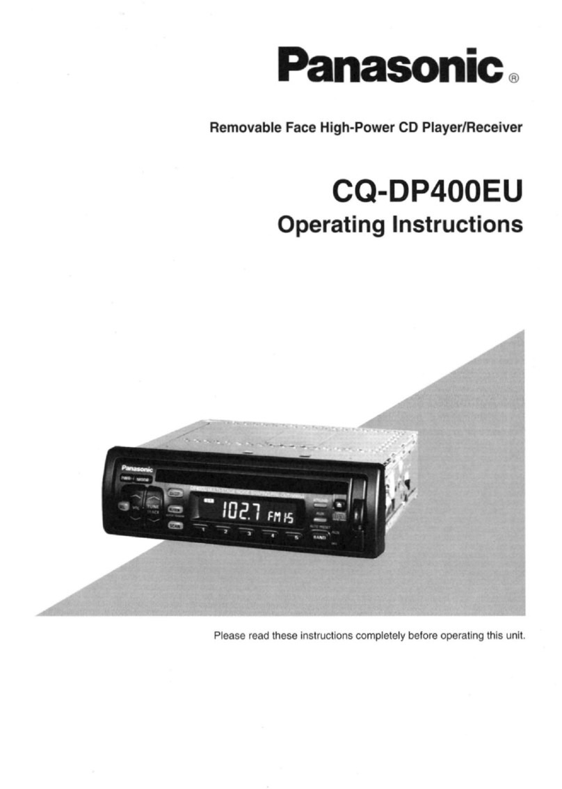 Panasonic CQDP400EU - CAR STEREO CD PLAYER operating instructions