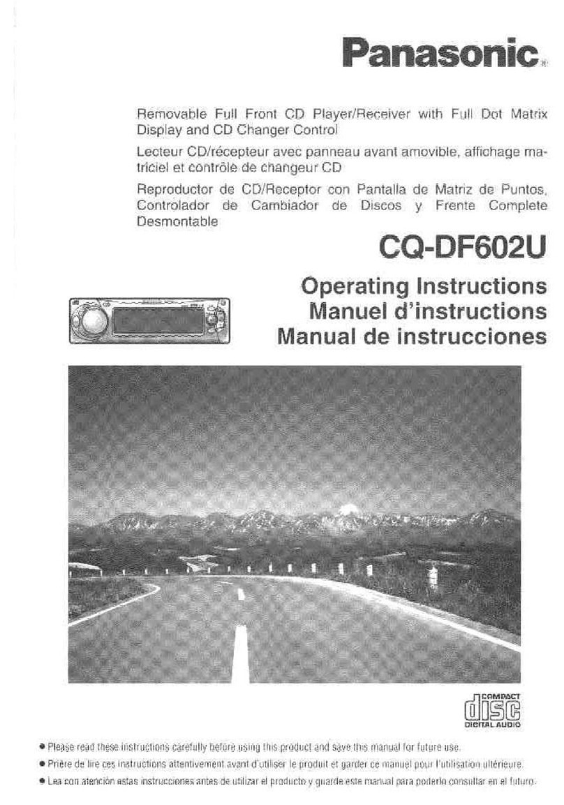 Panasonic CQDF602U - AUTO RADIO/CD DECK operating instructions