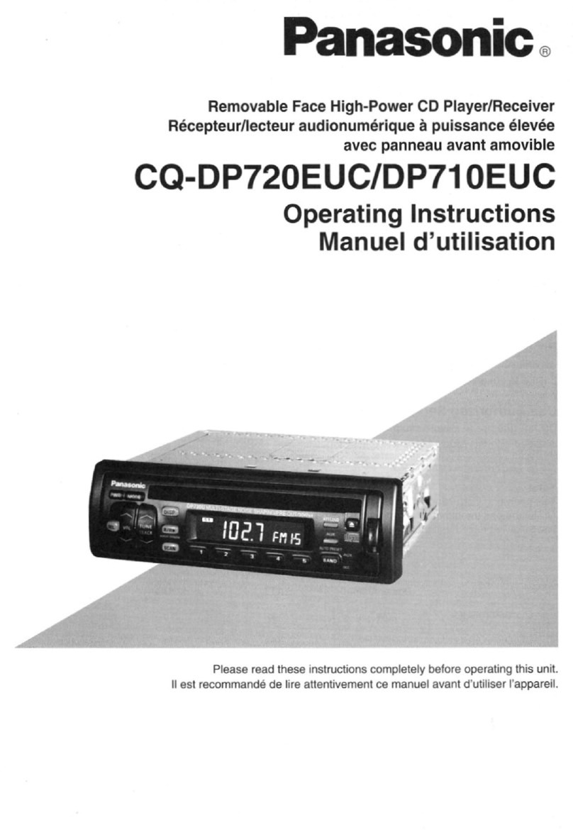 Panasonic CQDP710EUC - AUTO RADIO/CD DECK operating instructions