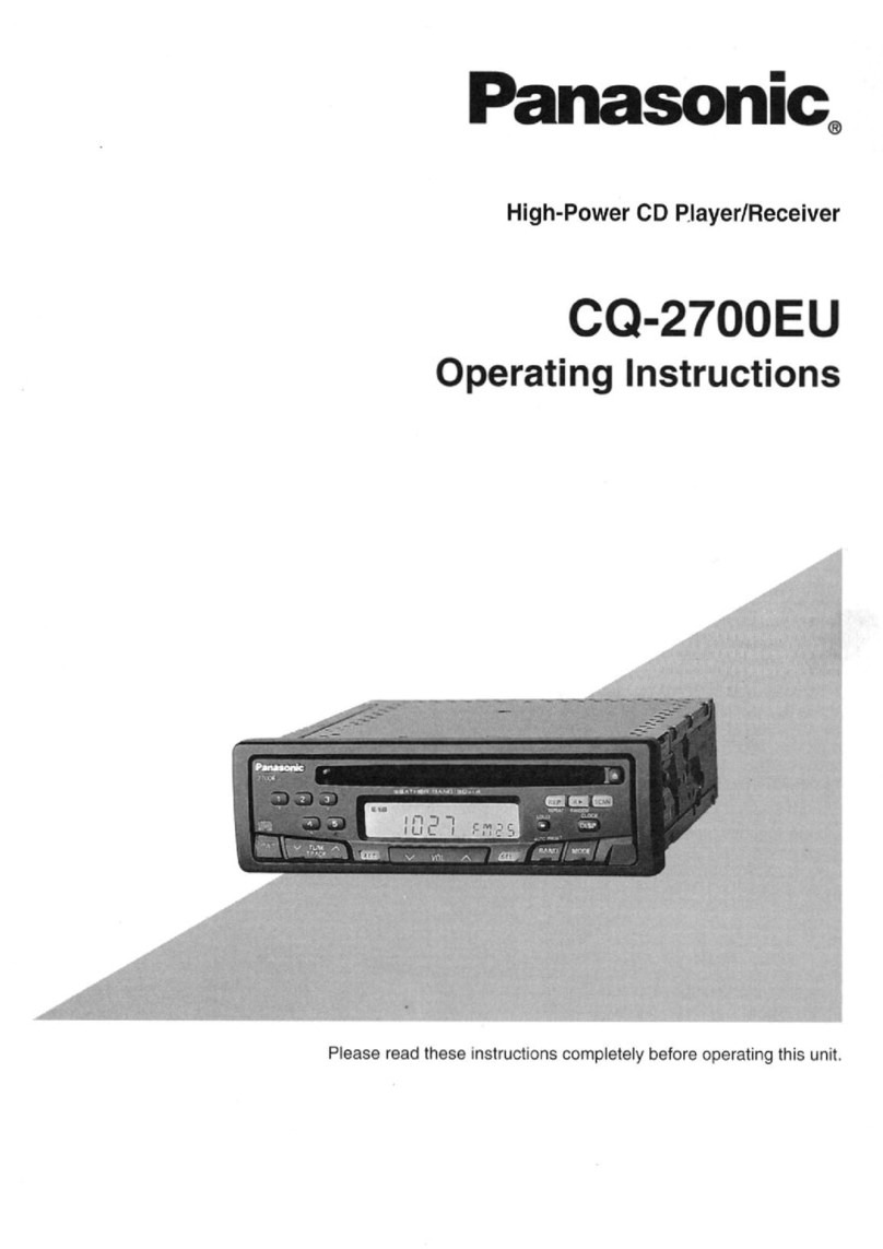Panasonic CQ2700EU - AUTO RADIO/CD DECK operating instructions