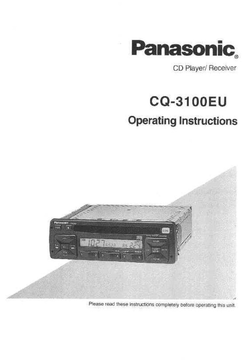 Panasonic CQ3100EU - AUTO RADIO/CASSETTE operating instructions