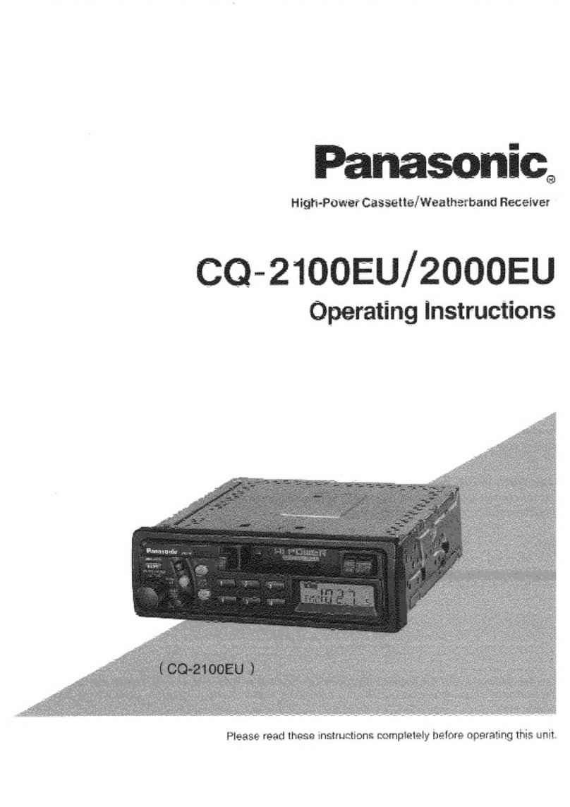Panasonic CQ2000EU - AUTO RADIO/CASSETTE operating instructions