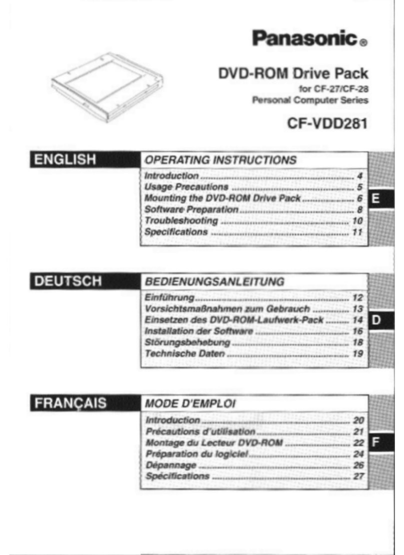 Panasonic CF-VDD281 operating instructions