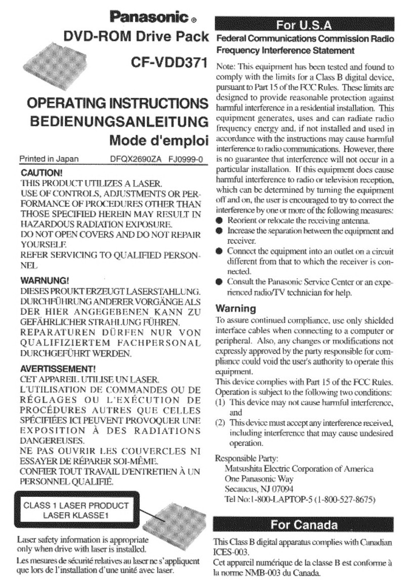 Panasonic CF-VDD371M User manual