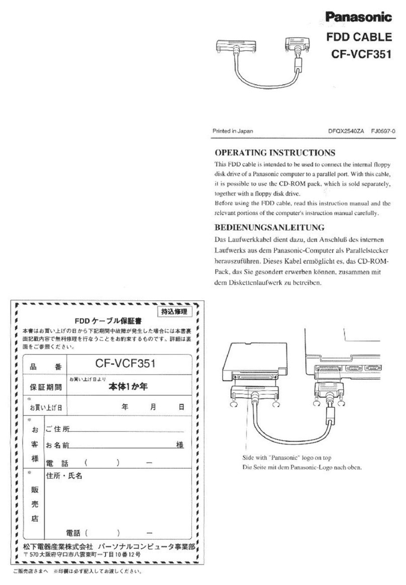 Panasonic CF-VCF351W operating instructions