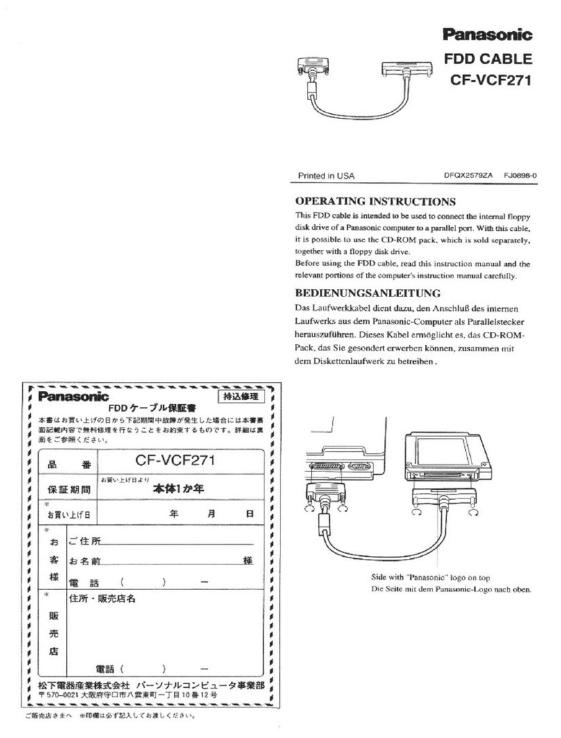 Panasonic CF-VCF271W operating instructions