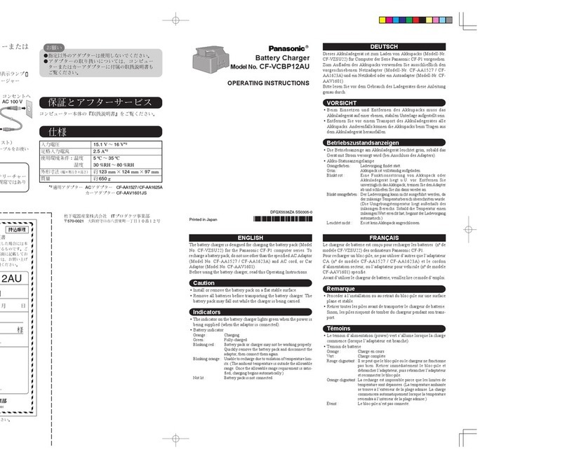 Panasonic CF-VCBP12 User manual