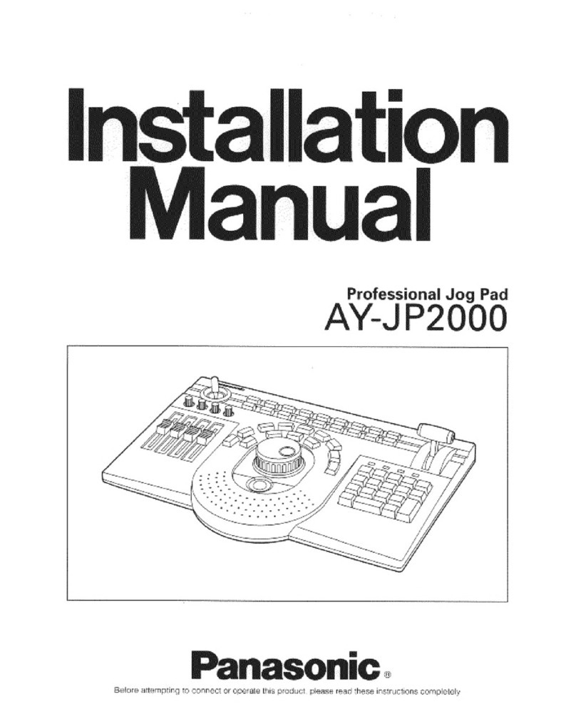 Panasonic AYJP2000 - PROFESSIONAL JOG installation manual
