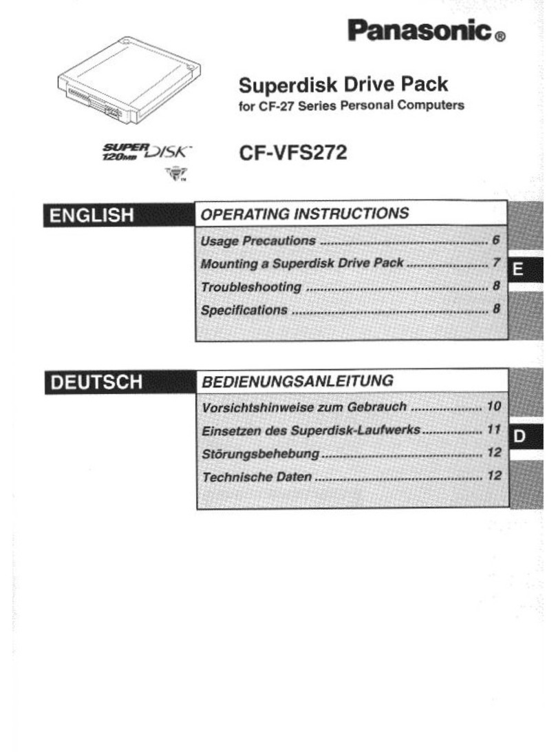 Panasonic CFVFS272W - SUPERDISK DRIVE FOR P.COM operating instructions