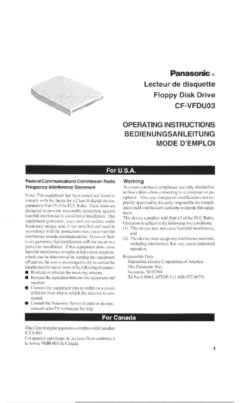 Panasonic CF-VFDU03W operating instructions